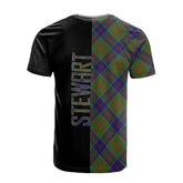 Stewart of Appin Hunting Modern Tartan T-Shirt Half of Me - Cross Style